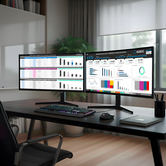 plantilla Excel de marketing digital tipo dashboard para emprendedores